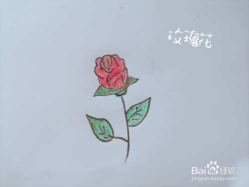 如何用铅笔画一朵玫瑰花 百度经验