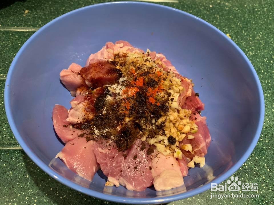 孜然烤瘦肉串