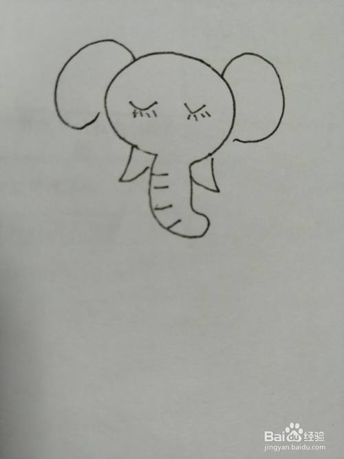 可爱的小象怎么画