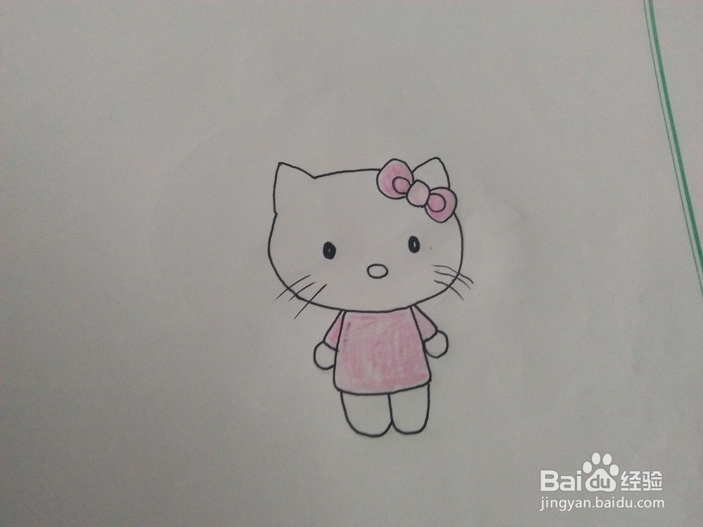 <b>如何画一只卡通的凯蒂猫</b>