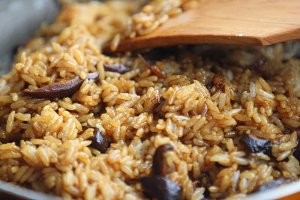 香菇油饭制作过程