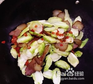 儿菜炒腊肉的做法