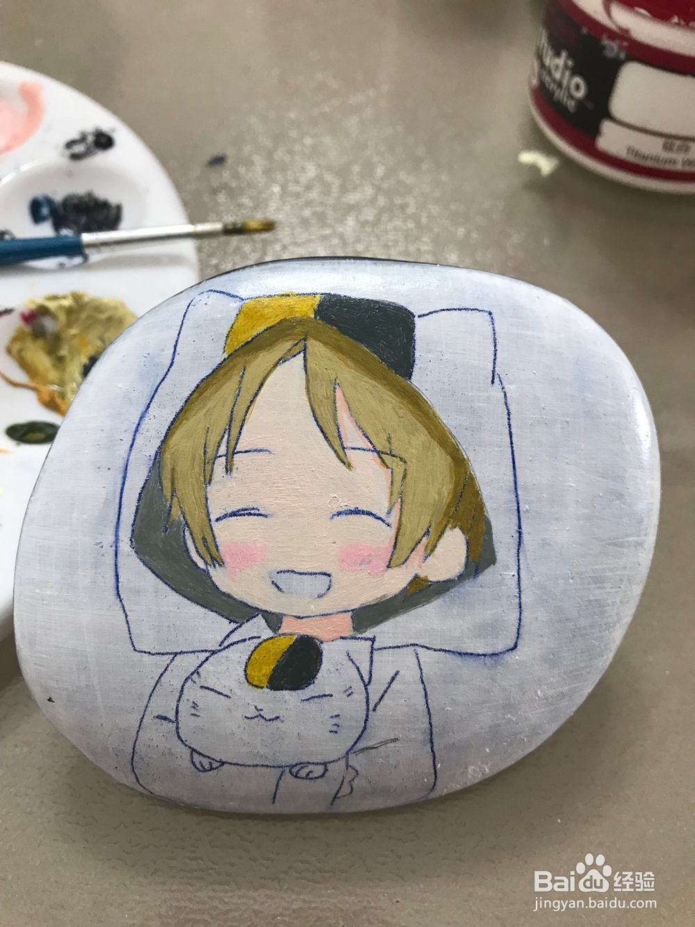 怎么画石头画夏目友人帐