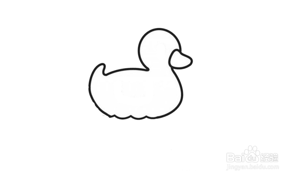 如何画出一只游泳的鸭子