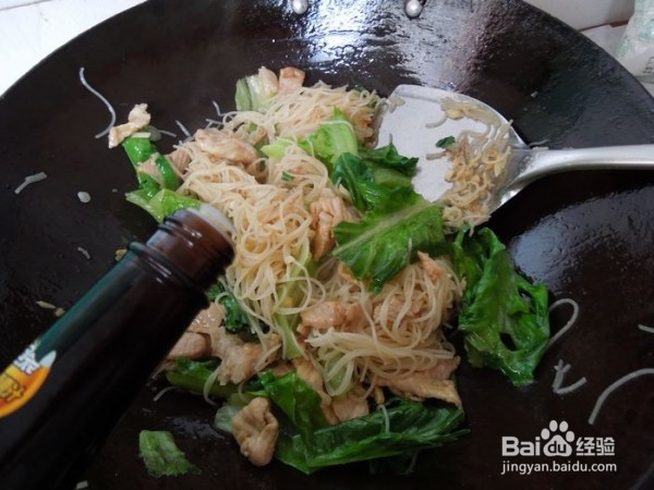 生菜炒米粉的做法