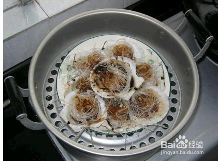 粉丝蒸元贝的做法