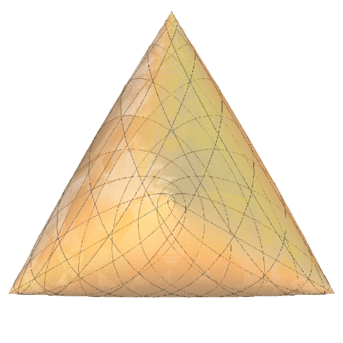 【微分几何】不同方向的平面与粽子曲面的截线