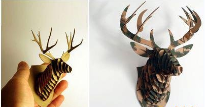 纸盒制作创意立体棕鹿