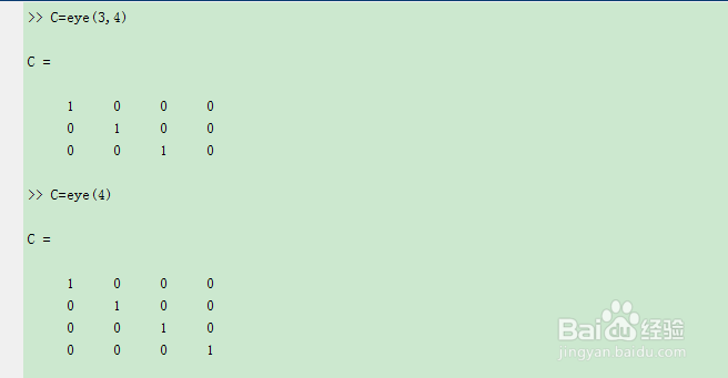 MATLAB特殊矩阵表示法eye、zeros、rand、ones