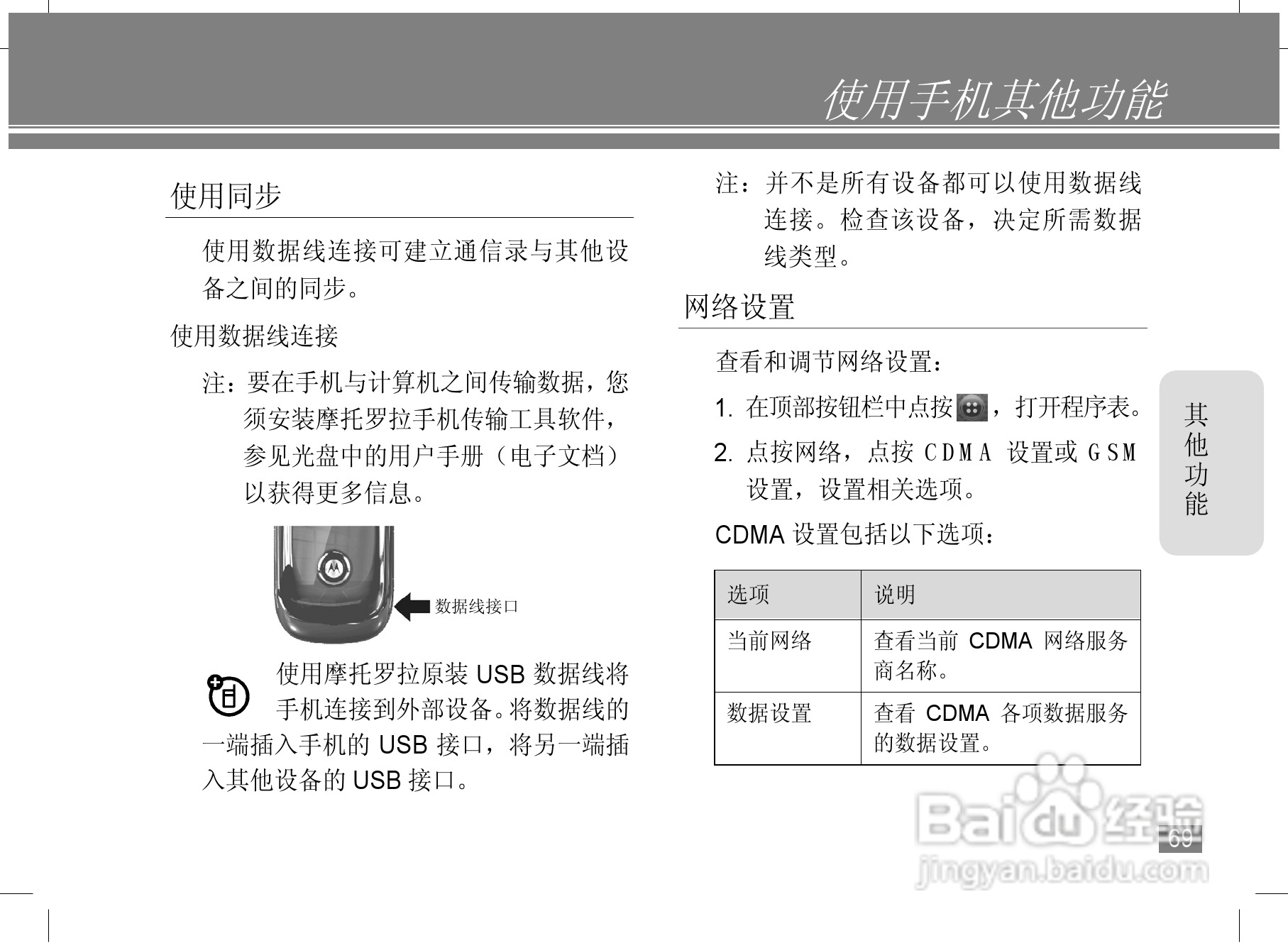 摩托罗拉A1890手机使用说明书:[7]