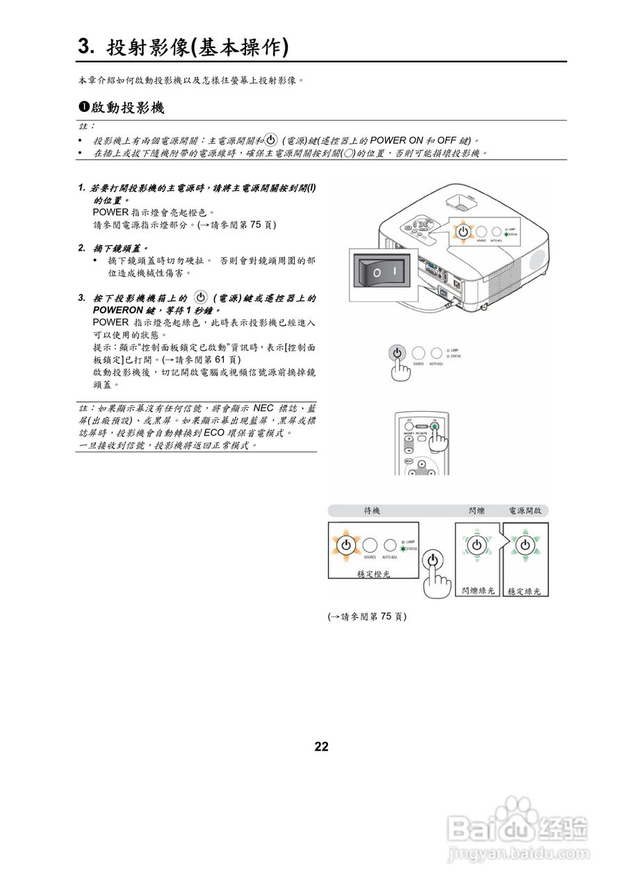 NEC NP500W投影机用户手册:[4]