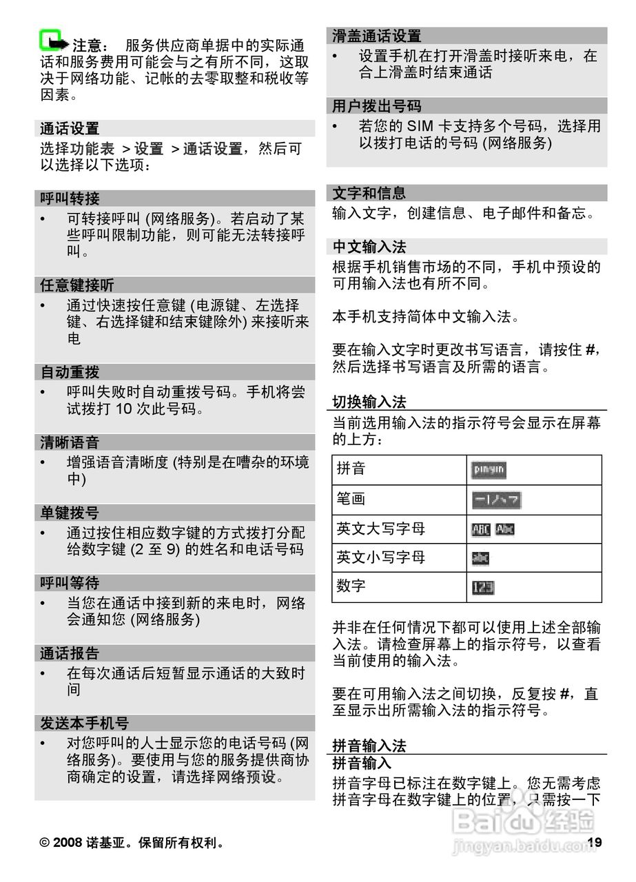 诺基亚6600S手机使用说明书:[2]