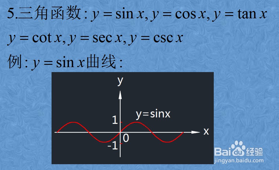 高等数学基础之一: 六类基本初等函数