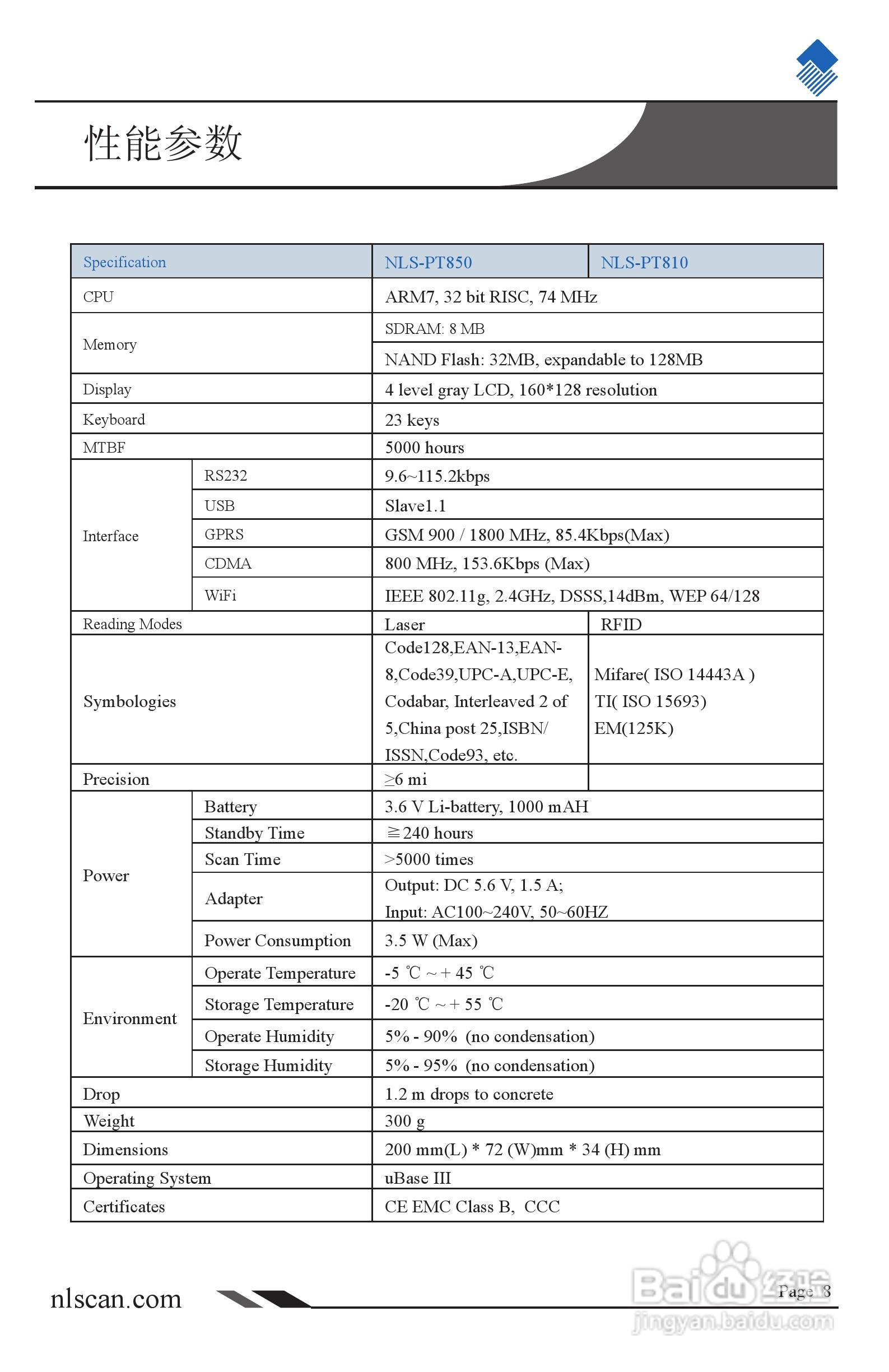NLS-PT800系列便携式（条码）数据采集器用户手册:[1]