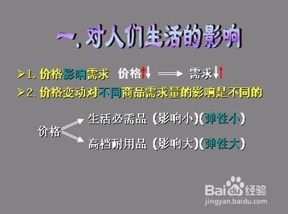 价格变动的影响：[1]对人们生活的影响