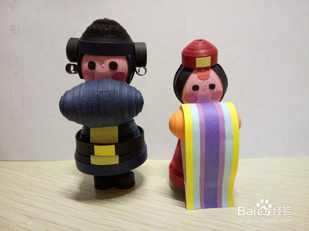制作手工立体衍纸小人偶
