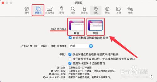 Safari浏览器标签页布局的设置方法