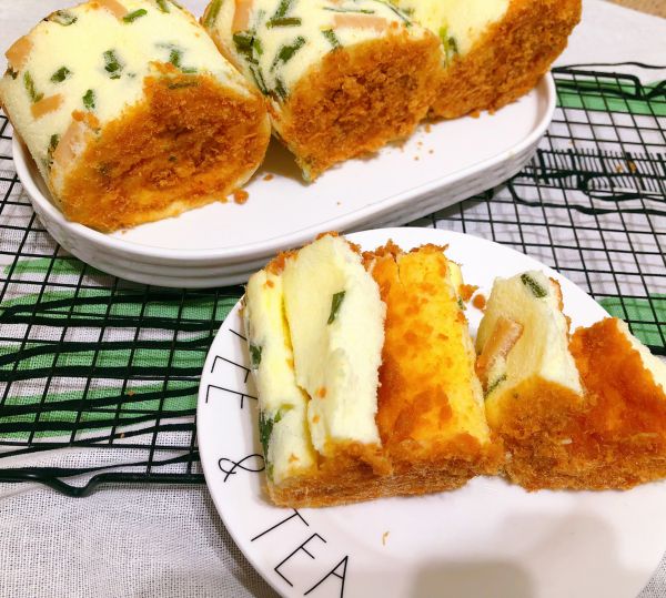 香葱火腿肉松卷