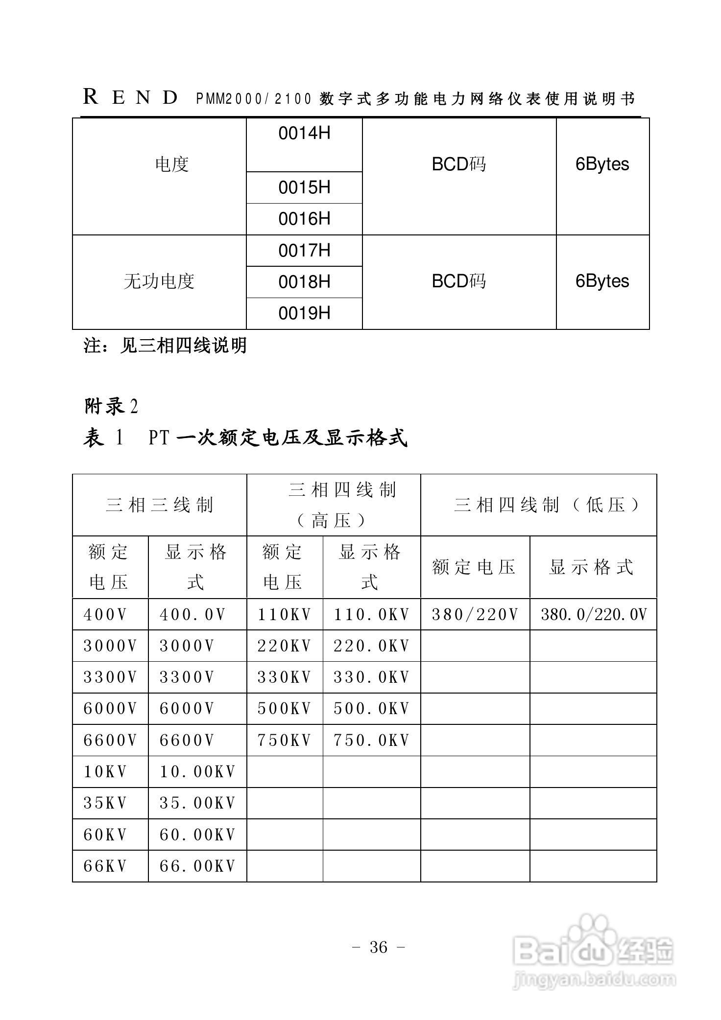PMM2000/2100 数字式多功能电力网络仪表使用说明书:[4]
