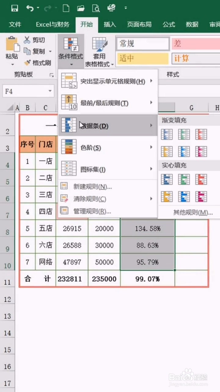 如何给数据添加数据条