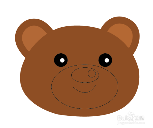 【ai技巧】用ai绘制棕色小熊头像