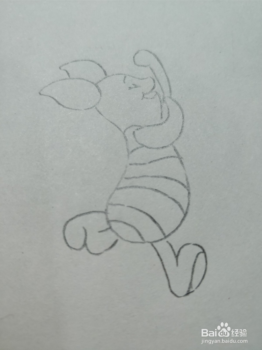 简笔画画卡通维尼熊的朋友——小猪