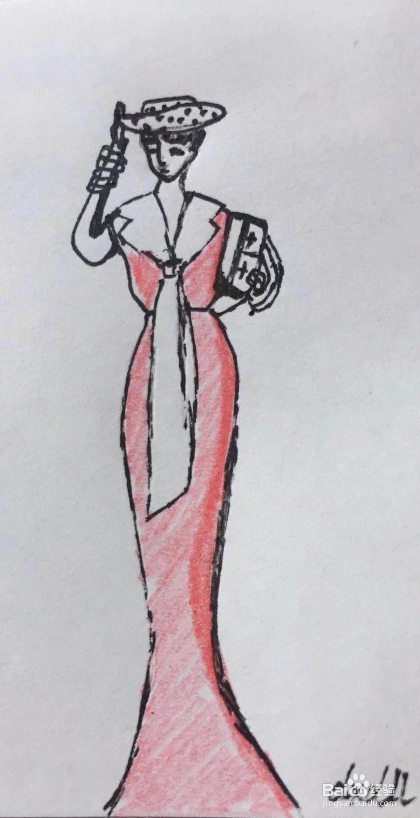 《时装模特》彩铅插画教程