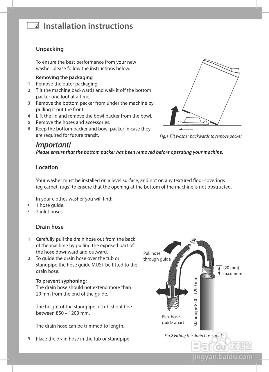 斐雪派克WA70T60GW1洗衣机说明书:[1]