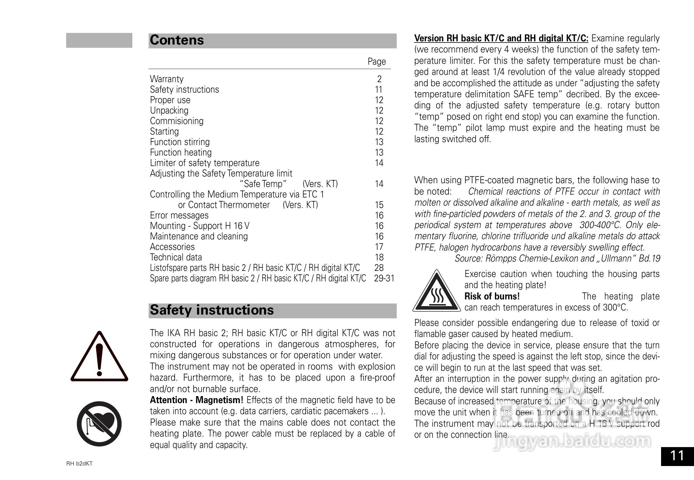 IKA RH KT/C基本型加热磁力搅拌器使用说明书:[2]