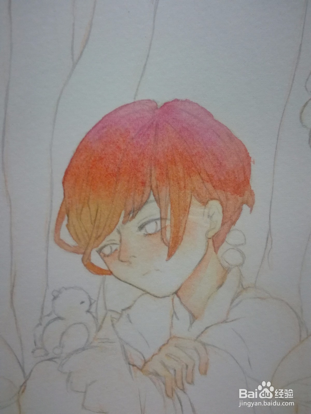 《蘑菇少年》水彩插画人物上色教程