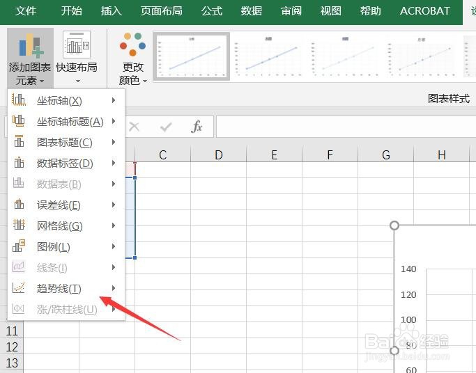 Excel 2013如何添加幂趋势线
