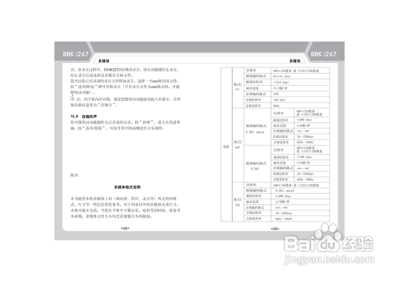 步步高i267手机使用说明书:[4]