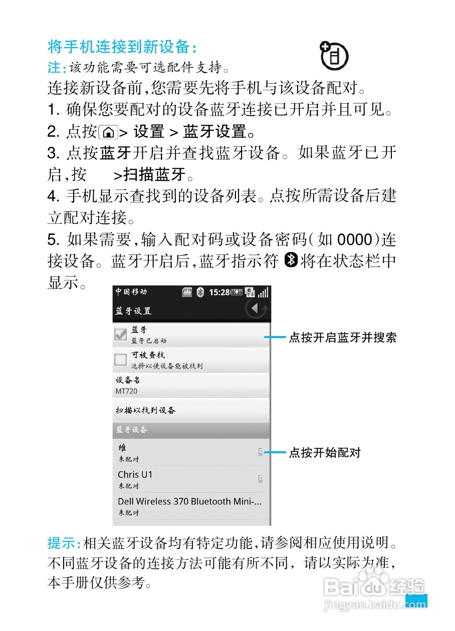摩托罗拉MT720手机简体中文说明书:[7]