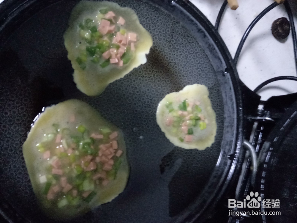 烙饼贴鸡蛋火腿