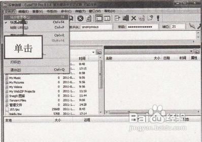 如何连接CuteFTP的站点