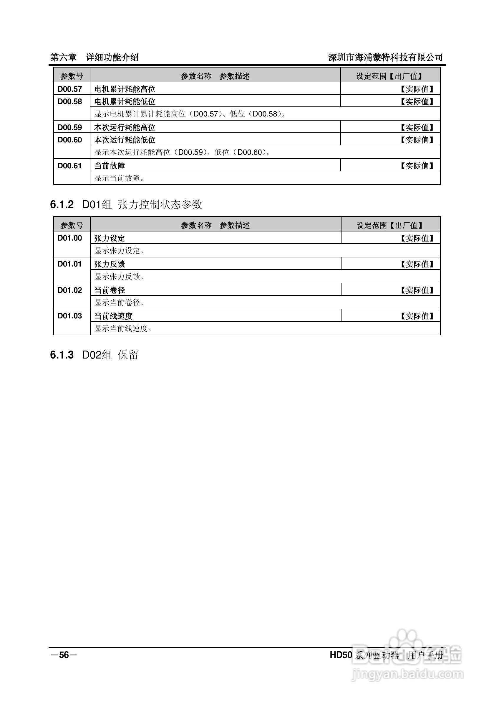 海浦蒙特HD50-6T400G高性能矢量控制驱动器用户手册:[7]