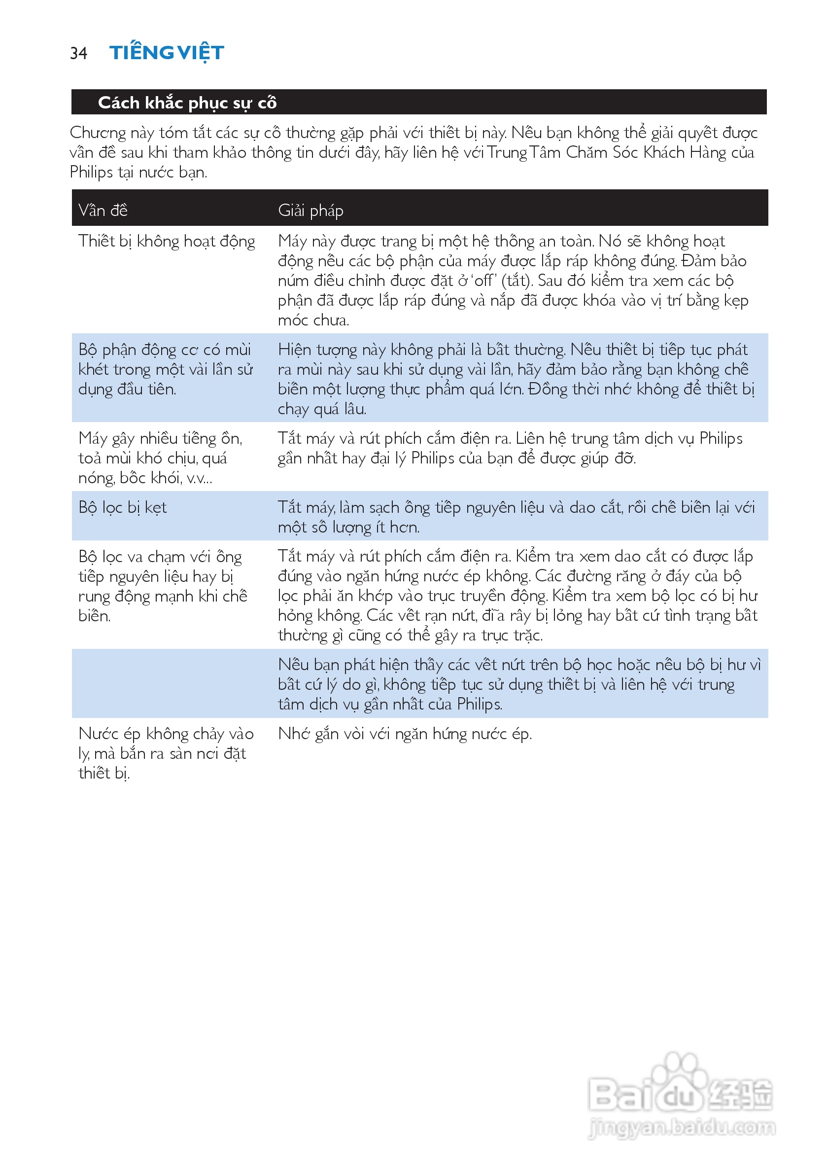 飞利浦HR1854榨汁机使用说明书:[4]