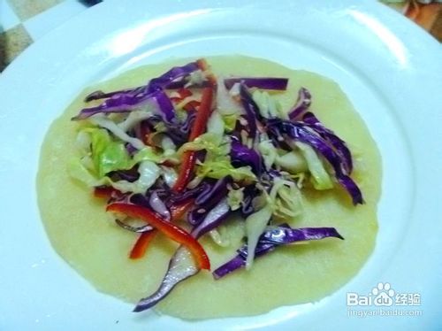 【中式面点】营养早餐---彩椒双色甘蓝卷饼