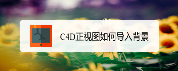 C4D正视图如何导入背景-百度经验