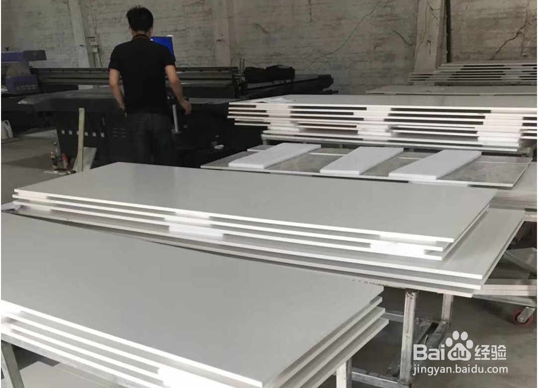 石材uv大板背景墙加工生产全流程 百度经验