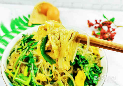 韭菜鸡蛋炒粉丝