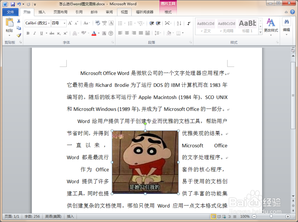 怎么进行word图文混排