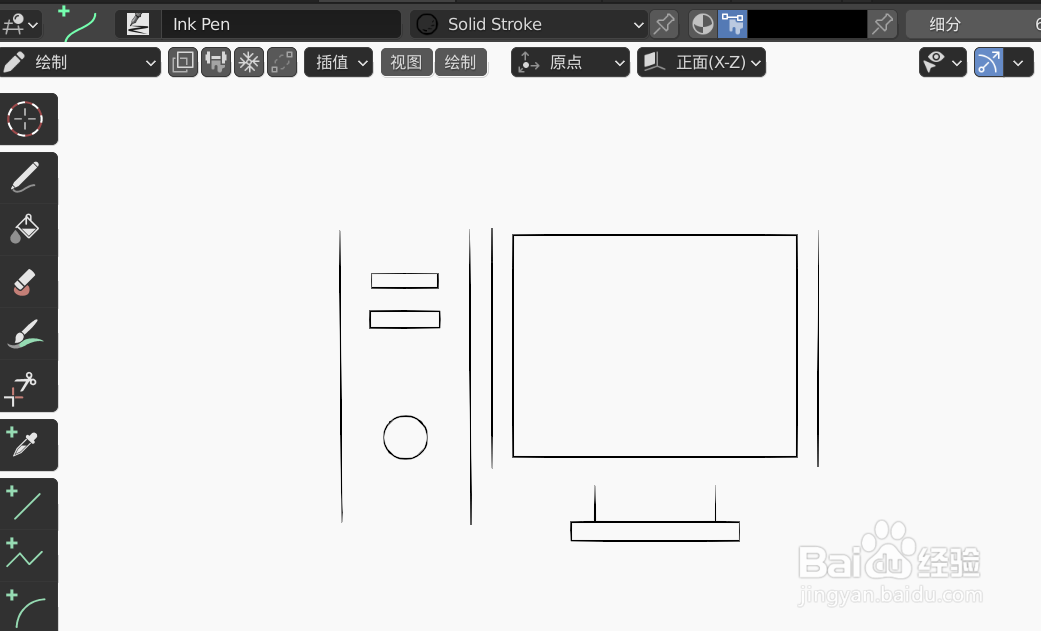 如何使用blender2.9设计台式电脑简图模型