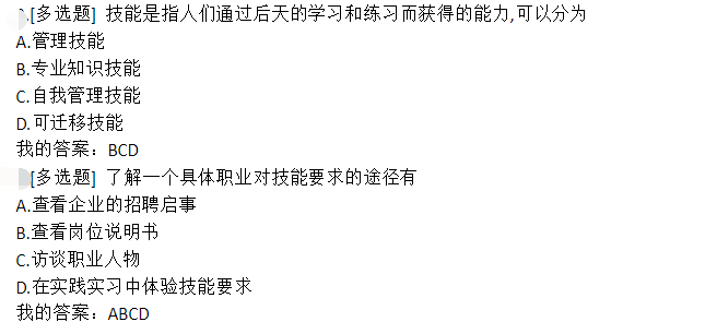 2019年大学生职业生涯发展与就业指导章节测试(福州大学版)