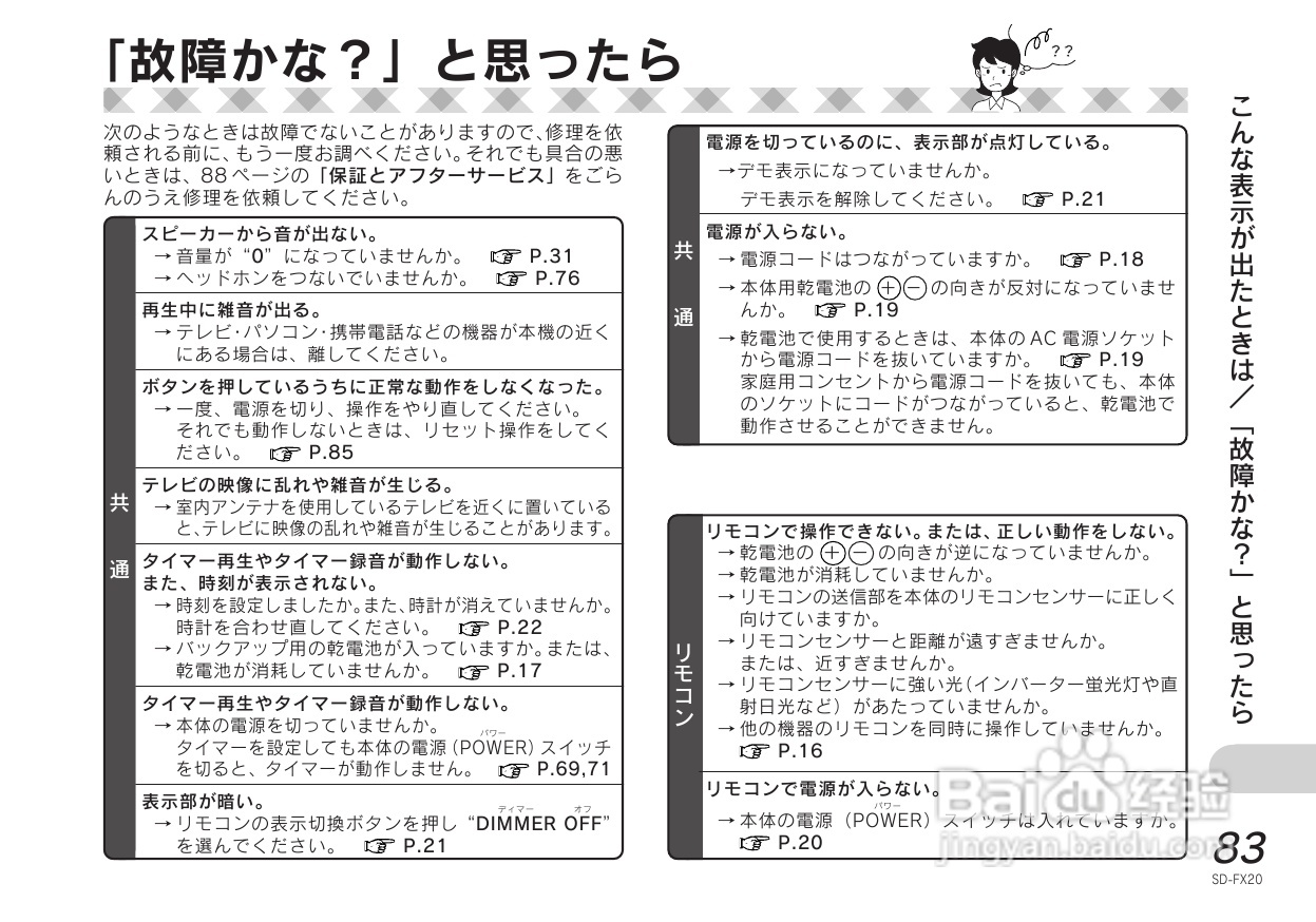 SHARP SD-FX20 CD/MD收音音响使用说明书:[5]