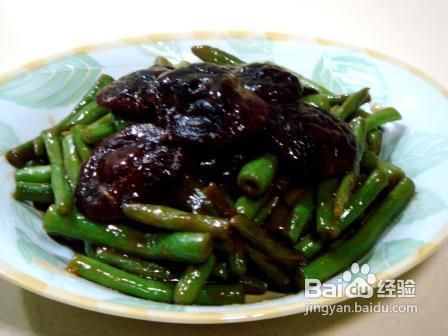 蚝油香菇焖扁豆