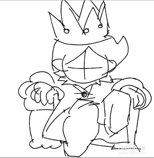 怎么画坐着的国王的简笔画