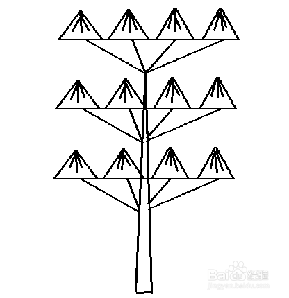 如何画图形组成的大树的简笔画