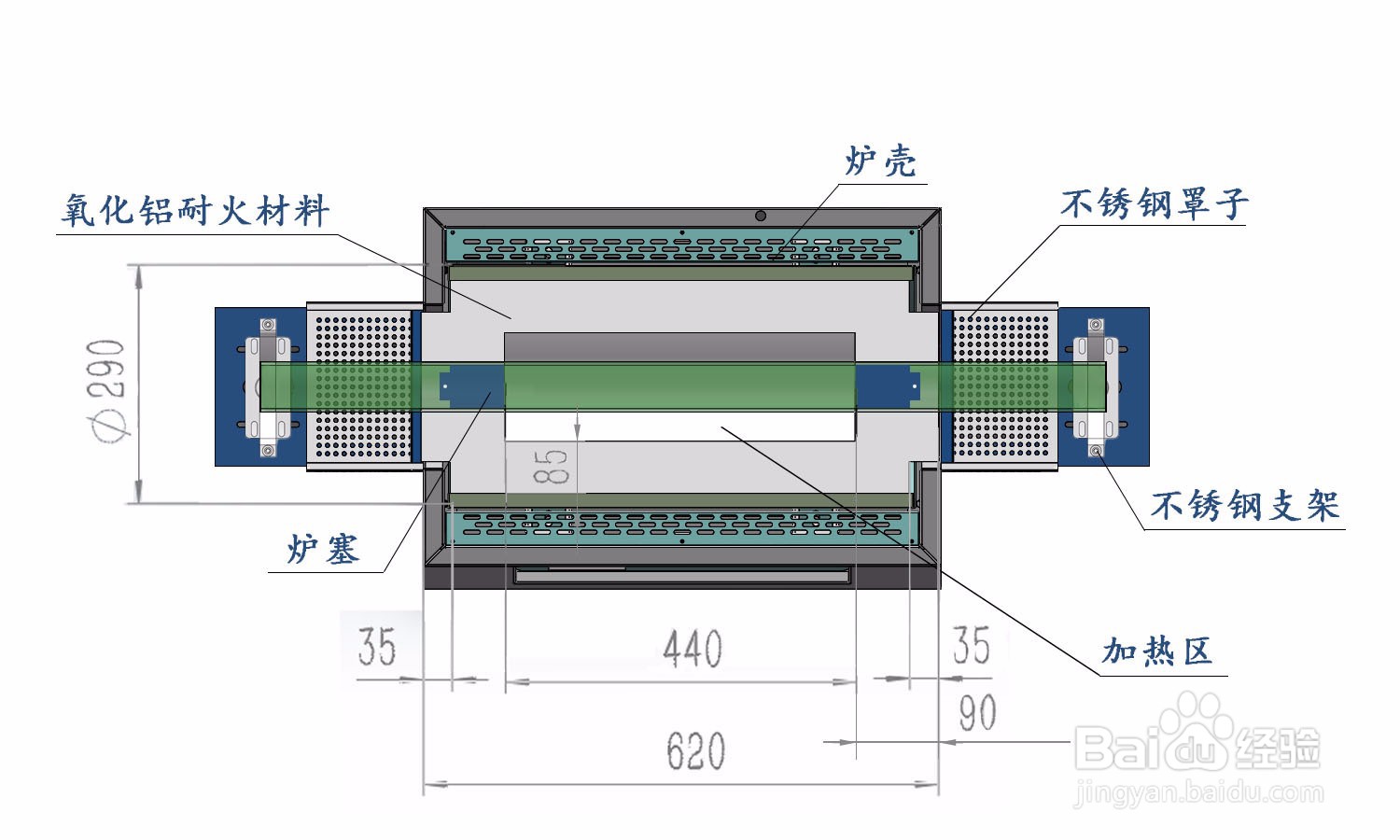 管式炉示意图图片