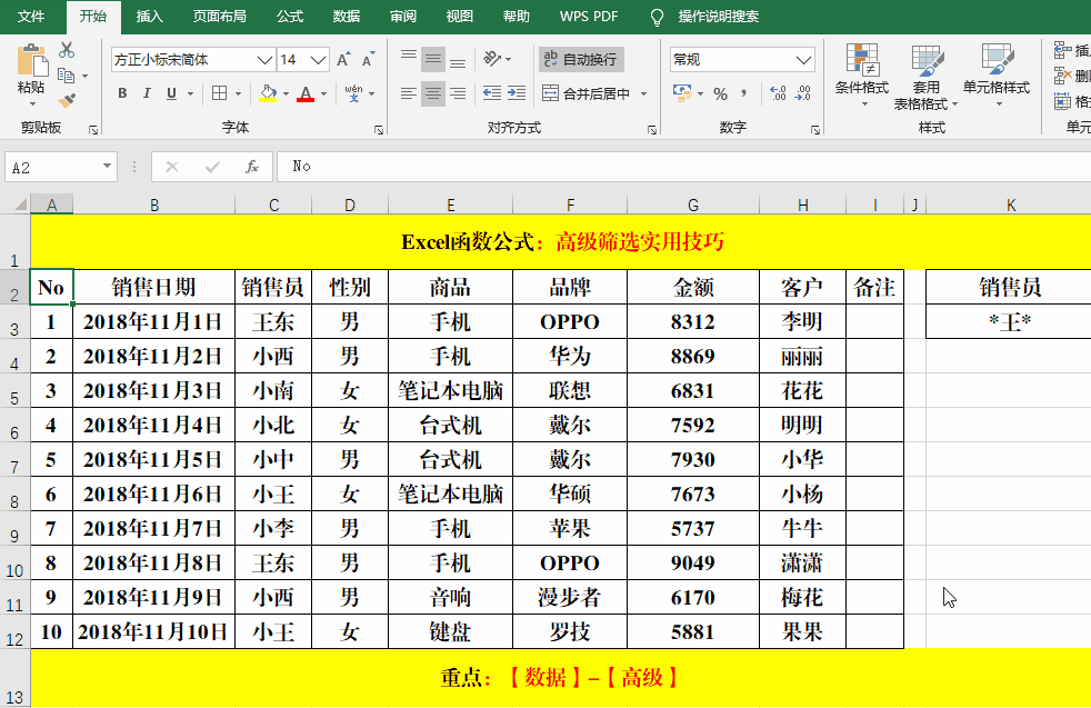 Excel“高级筛选”使用技巧解读！